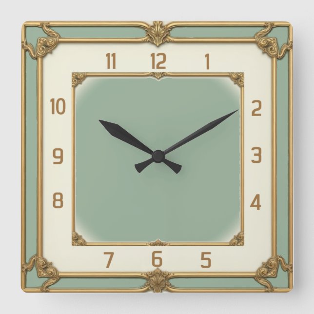 Reloj Cuadrado Arte Deco Mint (Anverso)