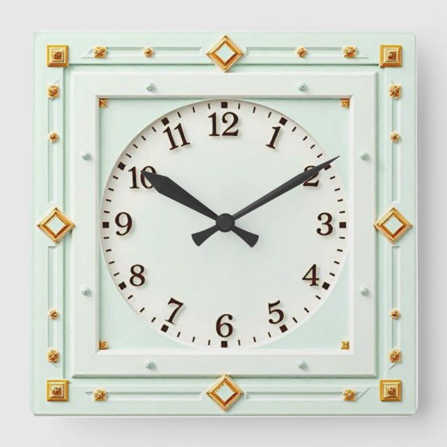 Reloj Cuadrado Arte Deco Mint (Anverso)