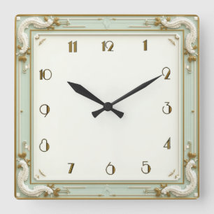 Reloj Cuadrado Arte DEco Mint