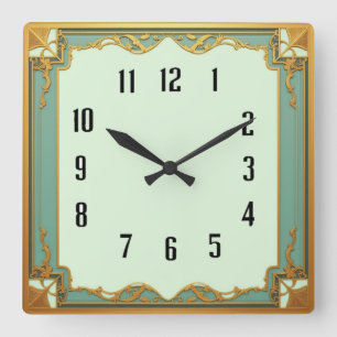 Reloj Cuadrado Arte Deco Mint