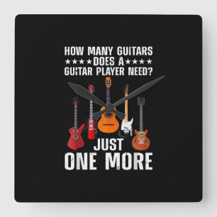 Reloj Cuadrado Arte divertido de guitarrista para hombres y mujer