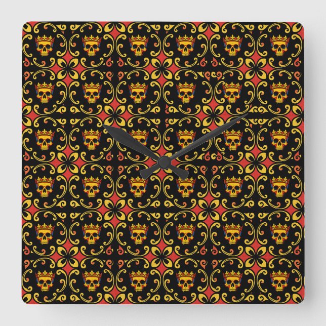 Reloj Cuadrado Arte Gótico Pop (Anverso)