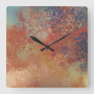 Reloj Cuadrado Arte industrial de inspiración metálica