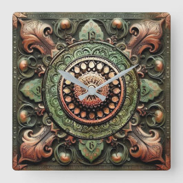 Reloj Cuadrado Arte Mandala