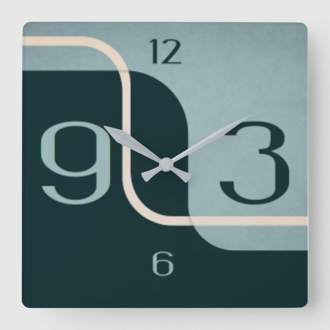 Reloj Cuadrado Arte moderno (Anverso)