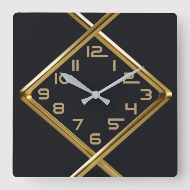 Reloj Cuadrado Arte moderno (Anverso)