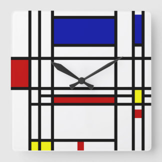 Reloj Cuadrado Arte Moderno Mondriano