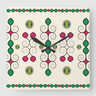 Reloj Cuadrado Arte Nouveau