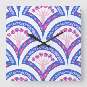 Reloj Cuadrado Arte Ornamental Vintage Elegante