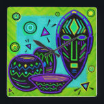 Reloj Cuadrado Arte pop africano artístico<br><div class="desc">También se incluyen en carpetas de 3 anillos, bolsos para portátiles y mangas de Macbook correspondientes para Back to School, vendas, gorras, cadenas de llavero, bolsitas de té, totes de comestibles, encantos y pulseras con dije, colgantes, pegatinas de esmalte de uñas, pañuelos, piernas y camisetas en ropa y accesorios, cántaros,...</div>