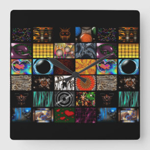 Reloj Cuadrado Arte Pop Decorativo Patrón