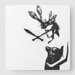 Reloj Cuadrado Arte punk puertorriqueño plena