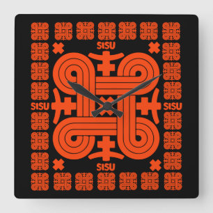 Reloj Cuadrado Arte Sisu finlandés