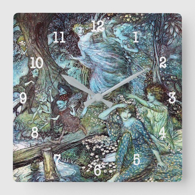 Reloj Cuadrado Arthur rackham (Anverso)