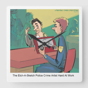 Reloj Cuadrado Artista de escenas de crímenes de la policía, Rick