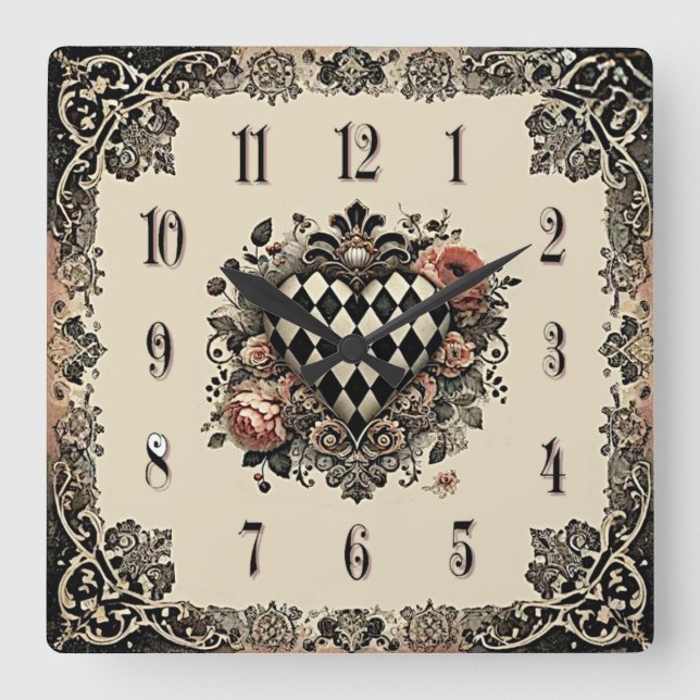 Reloj Cuadrado Artistic Wall Clock (Anverso)