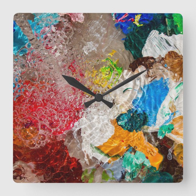 Reloj Cuadrado Artist's Palette wall clock (Anverso)