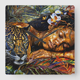 Reloj Cuadrado "Arumáya" Bloom de Jaguar - Mujeres en la Amazonía
