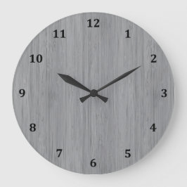 Reloj Cuadrado Ash Gray Bamboo Wood Grain Look
