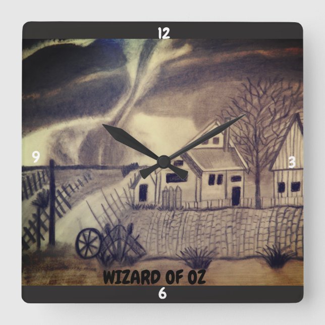 RELOJ CUADRADO ASISTENTE DE OZ TWISTER (Anverso)