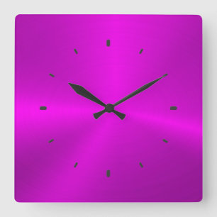 Reloj Cuadrado Aspecto de acero inoxidable con diseño metálico de