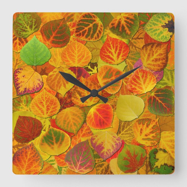 Reloj Cuadrado Aspen Deja Collage Sólido Medley 1 (Anverso)