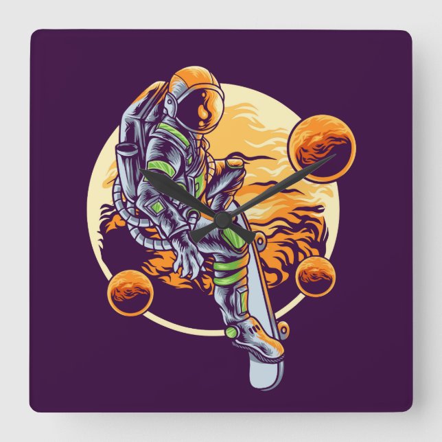 Reloj Cuadrado Astronaut  (Anverso)