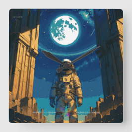 Reloj Cuadrado Astronaut Beneath the Celestial Gate