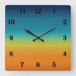 Reloj Cuadrado Atardecer del Suroeste