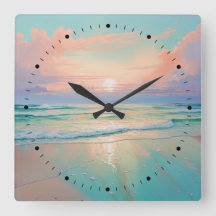 Atardecer en un tranquilo paisaje de playa