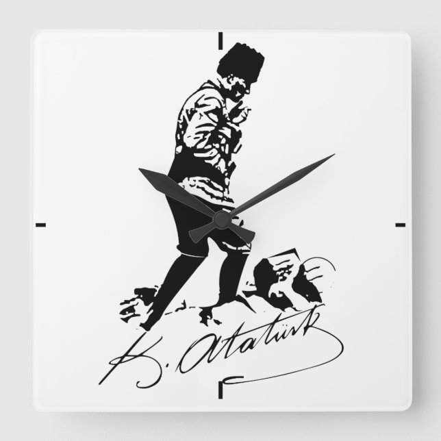 Reloj Cuadrado Ataturk (Anverso)