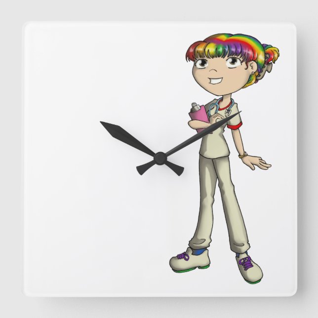 Reloj Cuadrado Atención (Anverso)