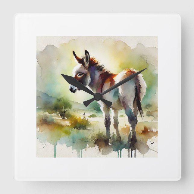 Reloj Cuadrado Atlas Wild Donkey 100924AREF121 - Watercolor (Anverso)