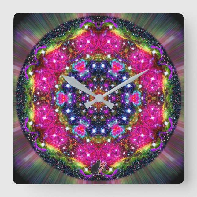 Reloj Cuadrado Atmospheric Stellar Kaleid (Anverso)