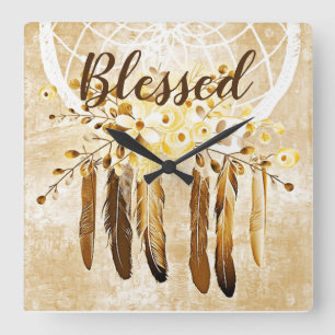 Reloj Cuadrado Atrapasueños bendito