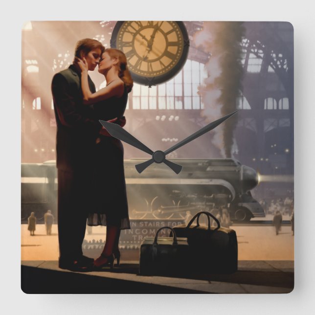 Reloj Cuadrado Au Revoir (Anverso)