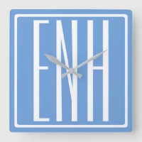 Audaz Monograma Moderno 3 Iniciales | Azul suave