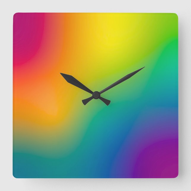 Reloj Cuadrado Aurora borealis (Anverso)