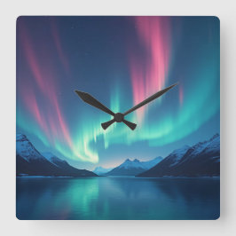 Reloj Cuadrado Aurora islandesa