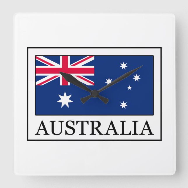 Reloj Cuadrado Australia (Anverso)