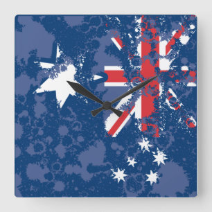 Reloj Cuadrado AUSTRALIA FLAG KCALIMA effect by Masanser