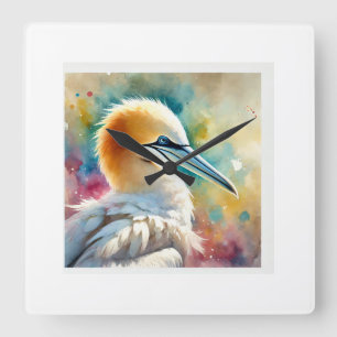 Reloj Cuadrado Australian gannet 010824AREF138 - Watercolor