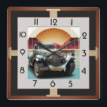 Reloj Cuadrado Auto Art Deco<br><div class="desc">gran diseño de reloj. Te encantará como a otros. Tenga la libertad de usar este diseño para otro producto que desee o para el personalizar y agregue su texto. Sígueme por más. Gracias. Que tengas un buen día.</div>