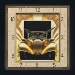 Reloj Cuadrado Auto Art Deco<br><div class="desc">Gran diseño de reloj. Te encantará como a otros. Tenga la libertad de usar este diseño para otro producto que desee o para el personalizar y agregue su texto. Sígueme por más. Gracias. Que tengas un buen día.</div>