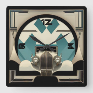 Reloj Cuadrado Auto Art Deco