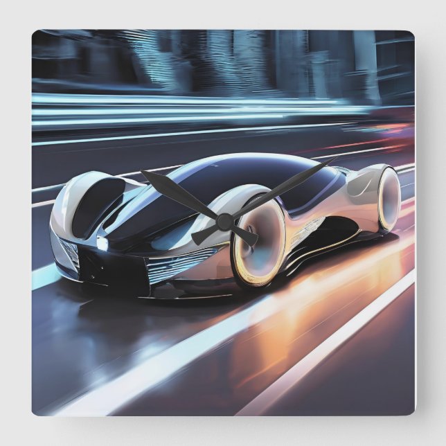 RELOJ CUADRADO AUTO CAR (Anverso)