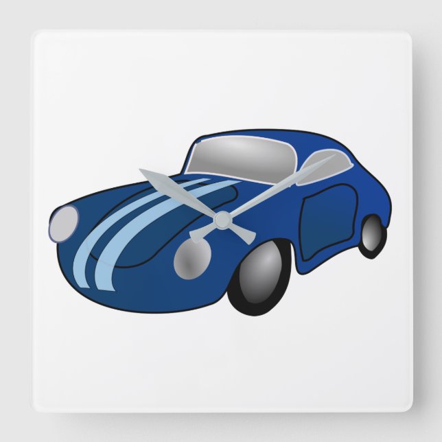 Reloj Cuadrado Auto clásico (Anverso)