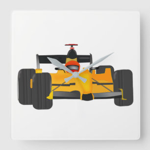 Reloj Cuadrado auto de carreras