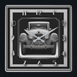 Reloj Cuadrado Automóvil gris Art Deco<br><div class="desc">Gran diseño de reloj. Te encantará como a otros. Tenga la libertad de usar este diseño para otro producto que desee o para el personalizar y agregue su texto. Sígueme por más. Gracias. Que tengas un buen día.</div>
