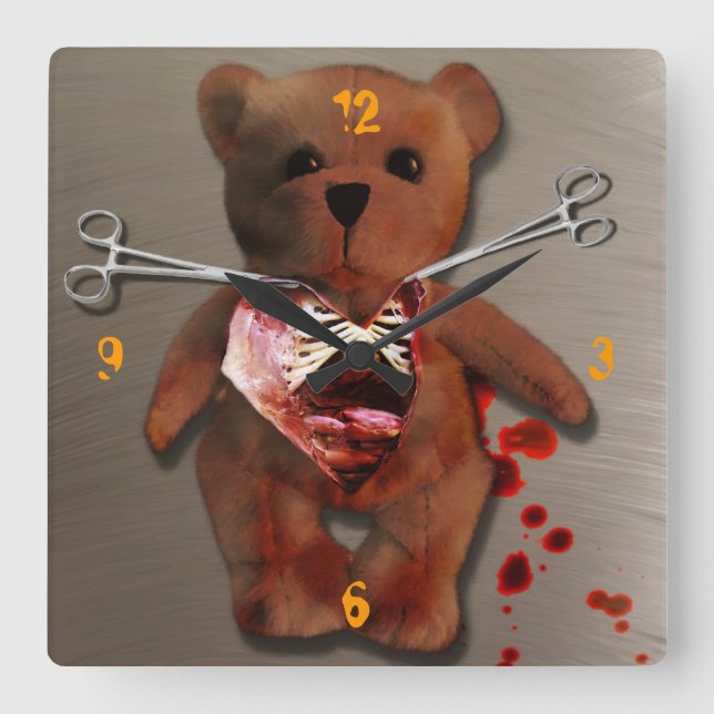 Reloj Cuadrado Autopsy of T. Bear (Anverso)